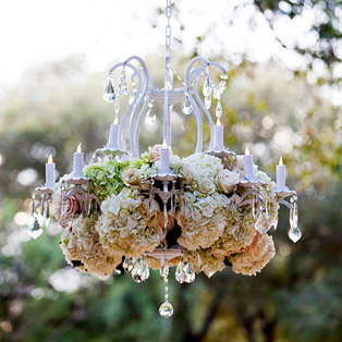 Свадебные люстры с цветами, 