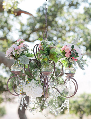 Свадебные люстры с цветами, 