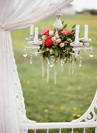 Свадебные люстры с цветами, 