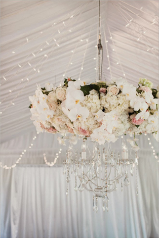 Свадебные люстры с цветами, 