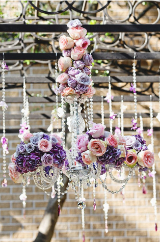 Свадебные люстры с цветами, 