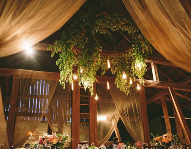 Свадебные люстры с цветами, 