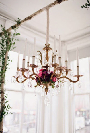 Свадебные люстры с цветами, 