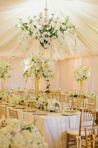 Свадебные люстры с цветами, 