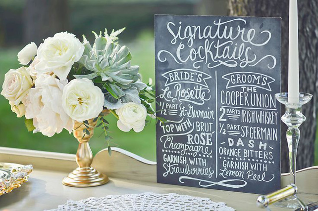 Меловая доска на свадьбе: 74 стильные идеи 