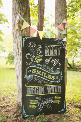 Меловая доска на свадьбе: 74 стильные идеи 
