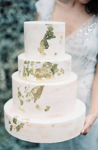 Мерцание золота: 80 идей для свадьбы мечты, свадебный торт
