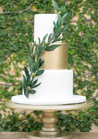 Мерцание золота: 80 идей для свадьбы мечты, свадебныый торт