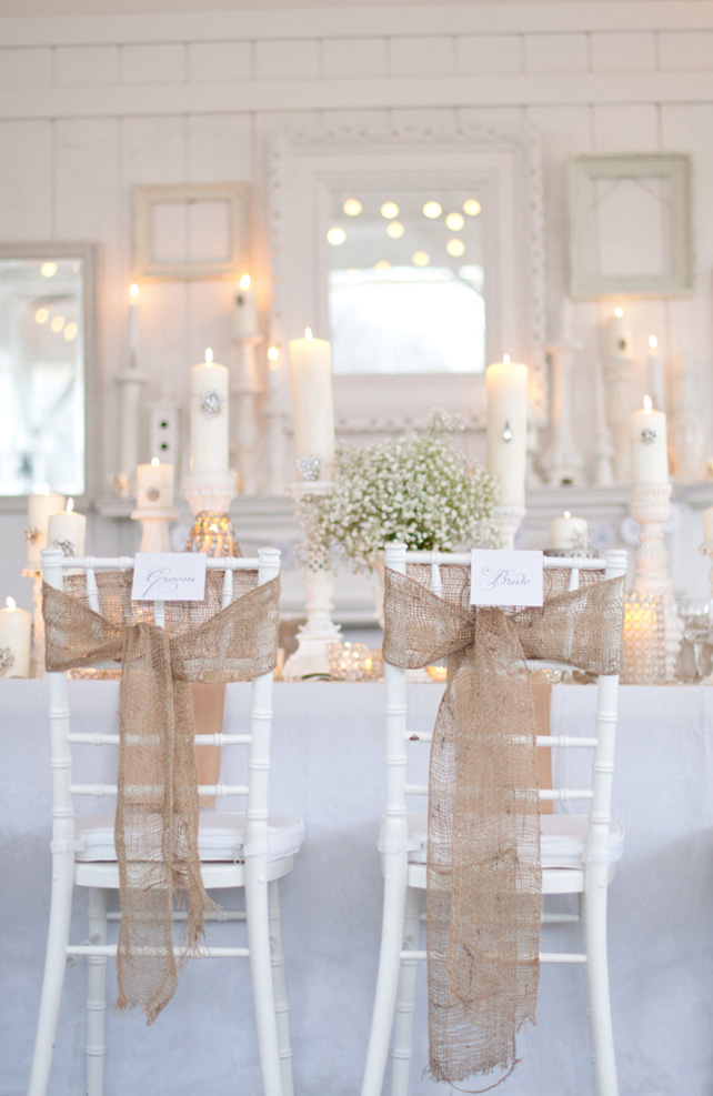 Мешковина в декоре стульев