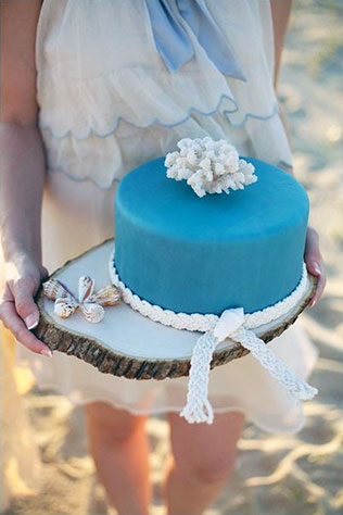 морская свадьба, торт в морском стиле