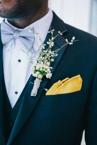 Нагрудный платок: лучшие идеи для свадебного образа 