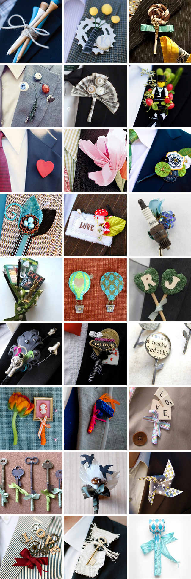 Необычные бутоньерки жениха