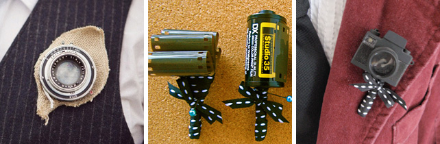 Необычные бутоньерки, отражающие увлечение жениха садовыми фотографией