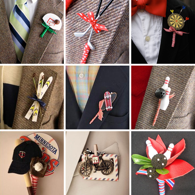 Необычные бутоньерки, отражающие увлечение жениха компьютером