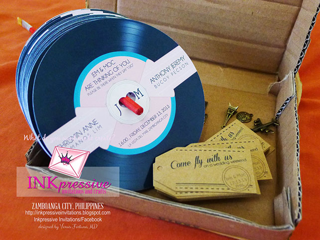 Вдохновение: 33 необычных приглашения, приглашение с пластинкой