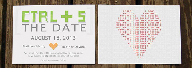 Вдохновение: 33 необычных приглашения, приглашение в компьютерной тематике