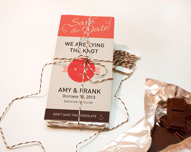 Вдохновение: 33 необычных приглашения, приглашение в виде шоколадки