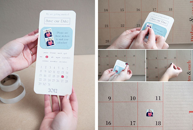 Вдохновение: 33 необычных приглашения, Приглашение с наклейкой