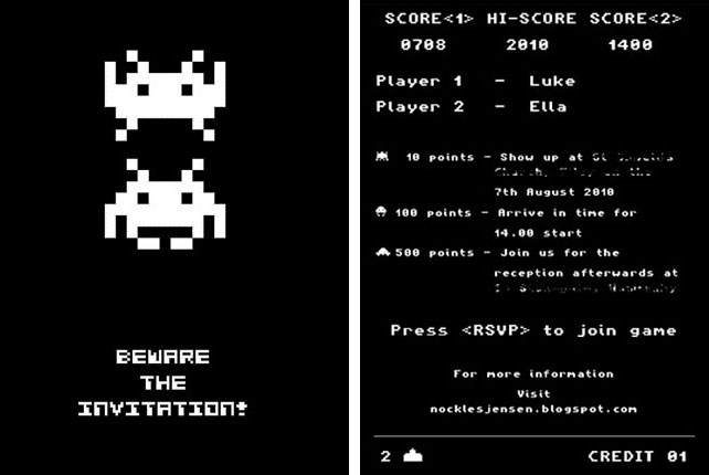 Вдохновение: 33 необычных приглашения, приглашение в компьютерной тематике
