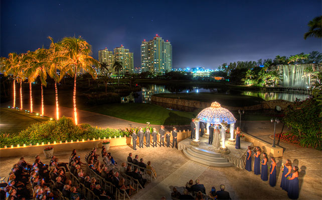 ночная свадьба, декор церемонии