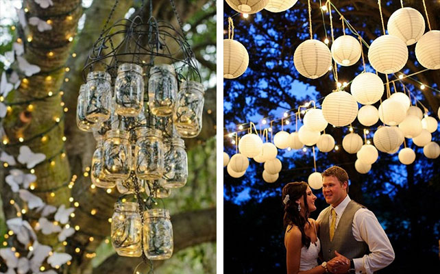 ночная свадьба, декор торжества