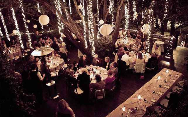 ночная свадьба, декор торжества