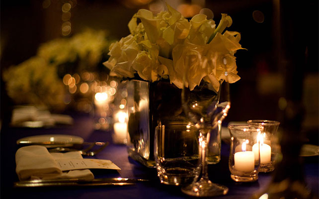 ночная свадьба, декор торжества