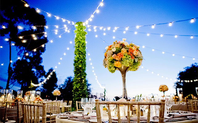 ночная свадьба, декор торжества