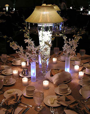 ночная свадьба, декор торжества