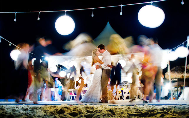 ночная свадьба, декор торжества