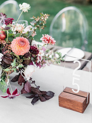 Детали: 55 оригинальных номеров для свадебных столов 