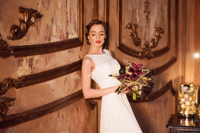 новогодняя свадебная фотосессия, декор