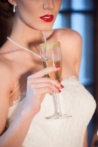 новогодняя свадебная фотосессия, образ невесты