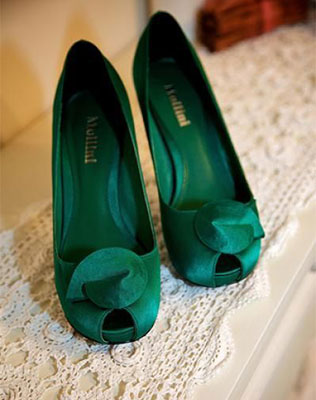 новогодняя свадьба, туфли невесты