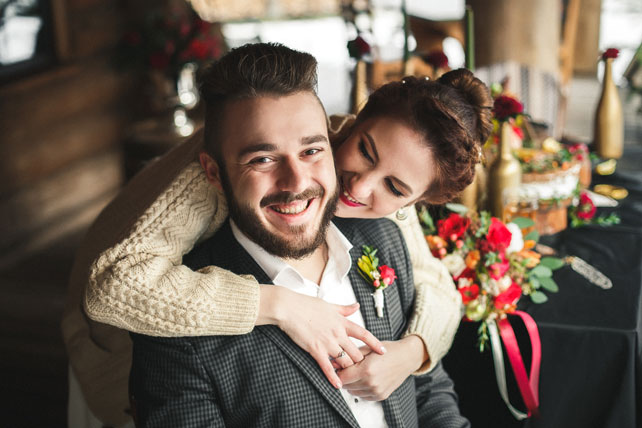 осенняя свадебная фотосессия, жених и невеста