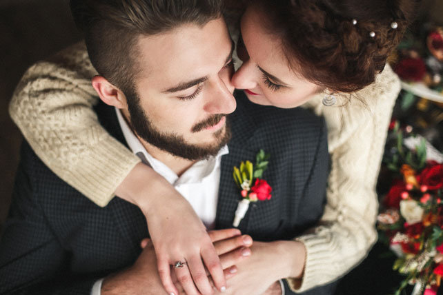 осенняя свадебная фотосессия, жених и невеста