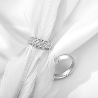 модные обручальные кольца 2019, обручальные кольца BENDES из белого золота