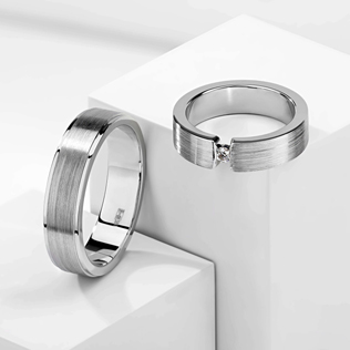 модные обручальные кольца 2019, обручальные кольца-шайбы BENDES из белого золота