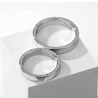  модные обручальные кольца 2019, обручальные кольца-шайбы BENDES из белого золота 