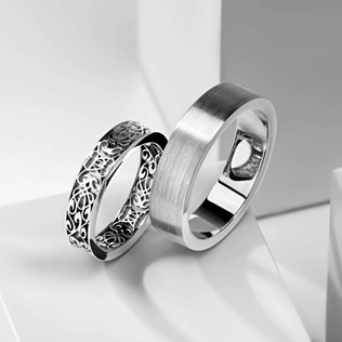 модные обручальные кольца 2019, ажурные обручальные кольца BENDES из белого золота 