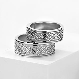 модные обручальные кольца 2019, ажурные обручальные кольца BENDES из белого золота