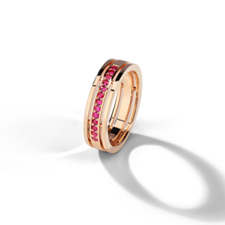 модные обручальные кольца 2019, обручальное кольцо BENDES с рубинами