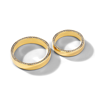 модные обручальные кольца 2019, обручальные кольца BENDES с инкрустацией боковой поверхности кольца