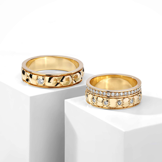 модные обручальные кольца 2019, авторские обручальные кольца BENDES 