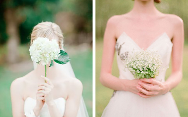 Тренд свадебной моды - один цветок вместо букета невесты