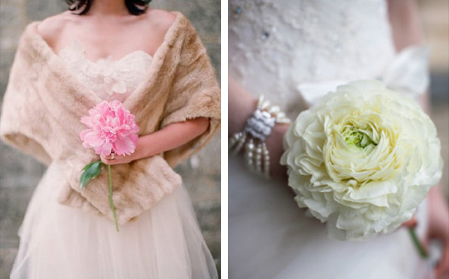 Тренд свадебной моды - один цветок вместо букета невесты