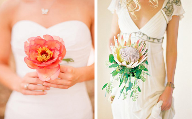 Тренд свадебной моды - один цветок вместо букета невесты