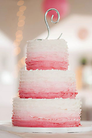 Тренд 2015: свадьба в стиле омбре, торт