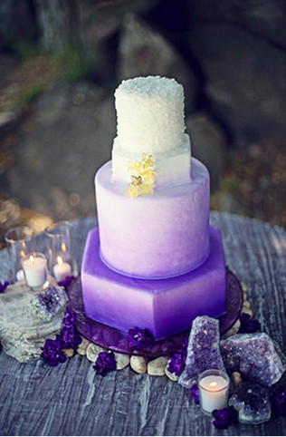 Тренд 2015: свадьба в стиле омбре, свадебный торт