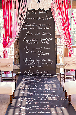 Тренд 2015: свадьба в стиле омбре, грифельная доска в декоре